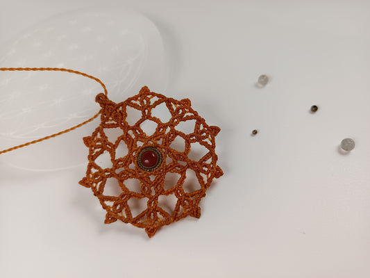 Flocon de neige - Cornaline - Ocre