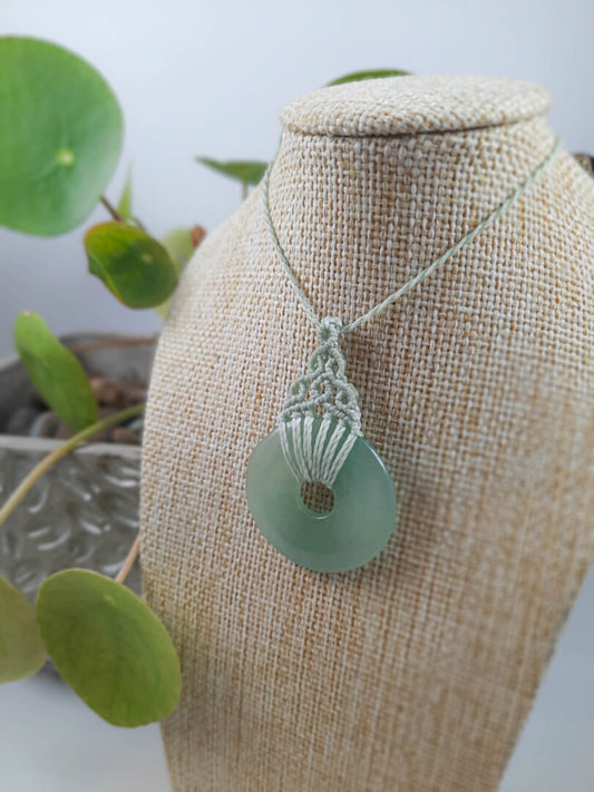 Collier donut et pierre en aventurine