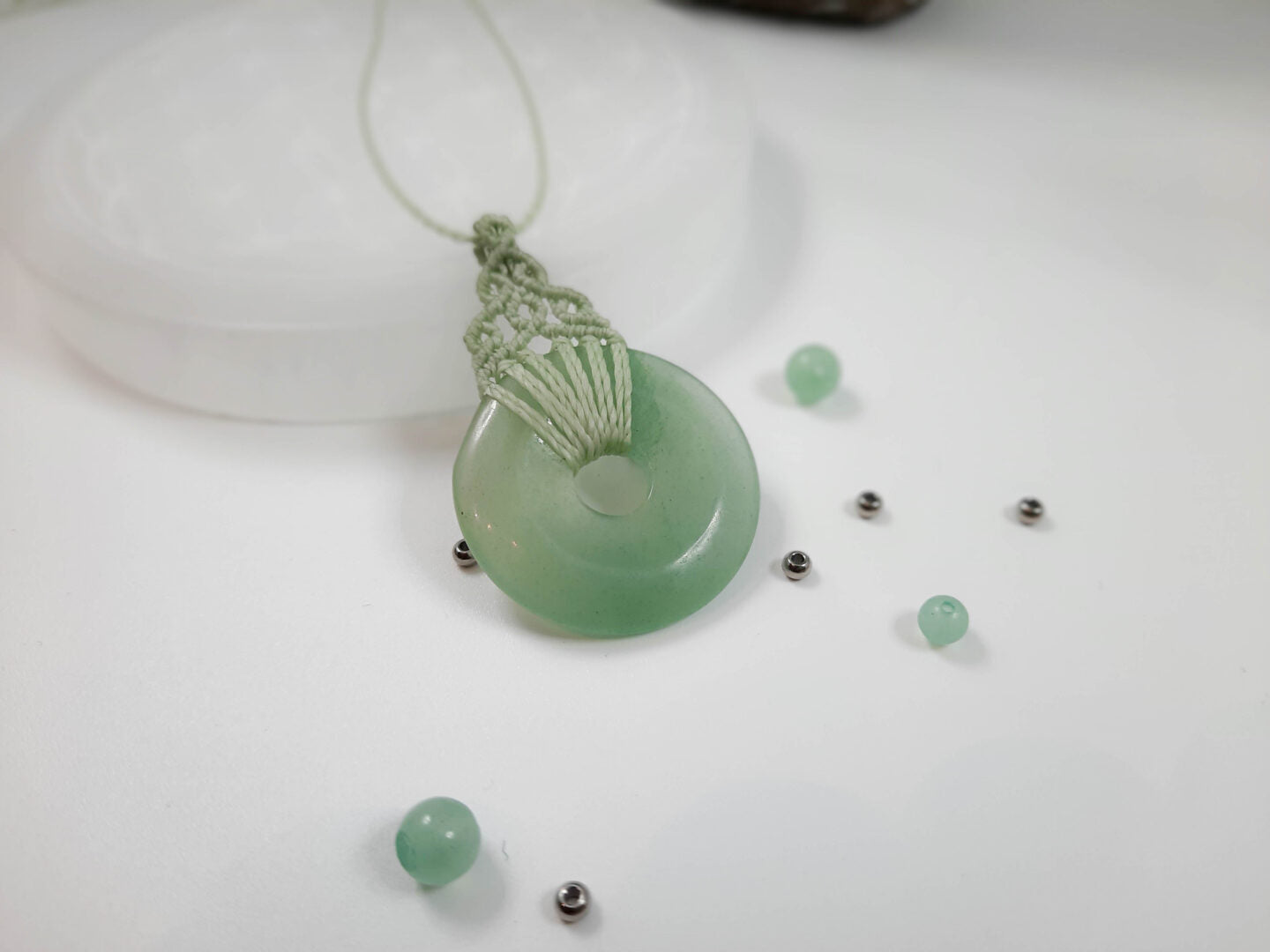 Collier donut et pierre en aventurine