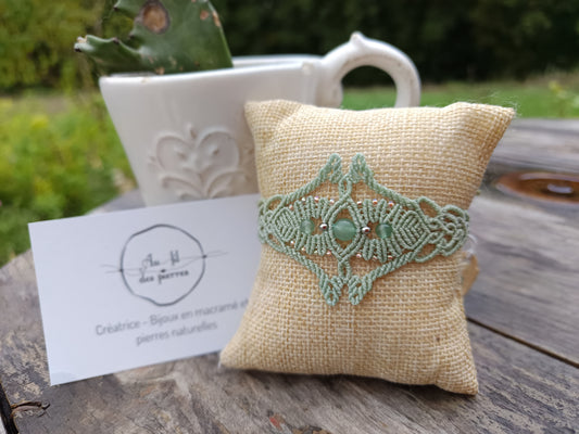 Bracelet "Orion" - aventurine - vert lichen