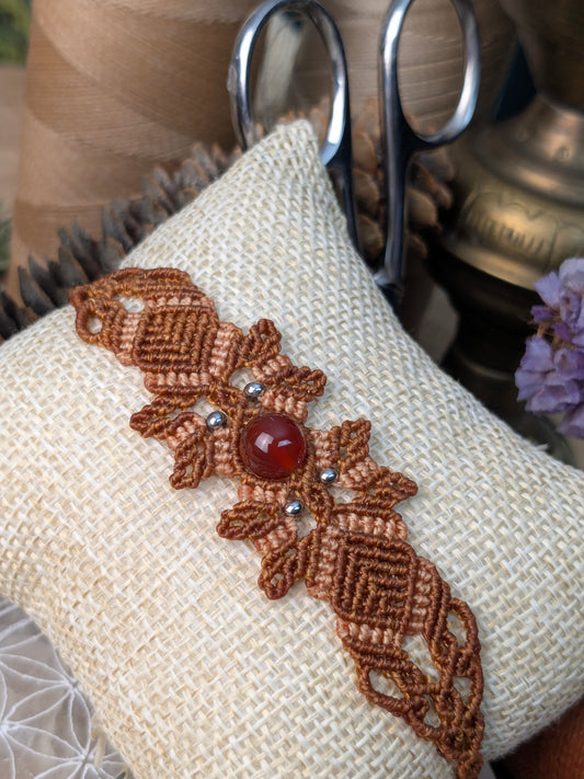 Bracelet printanier - Cornaline - ocre