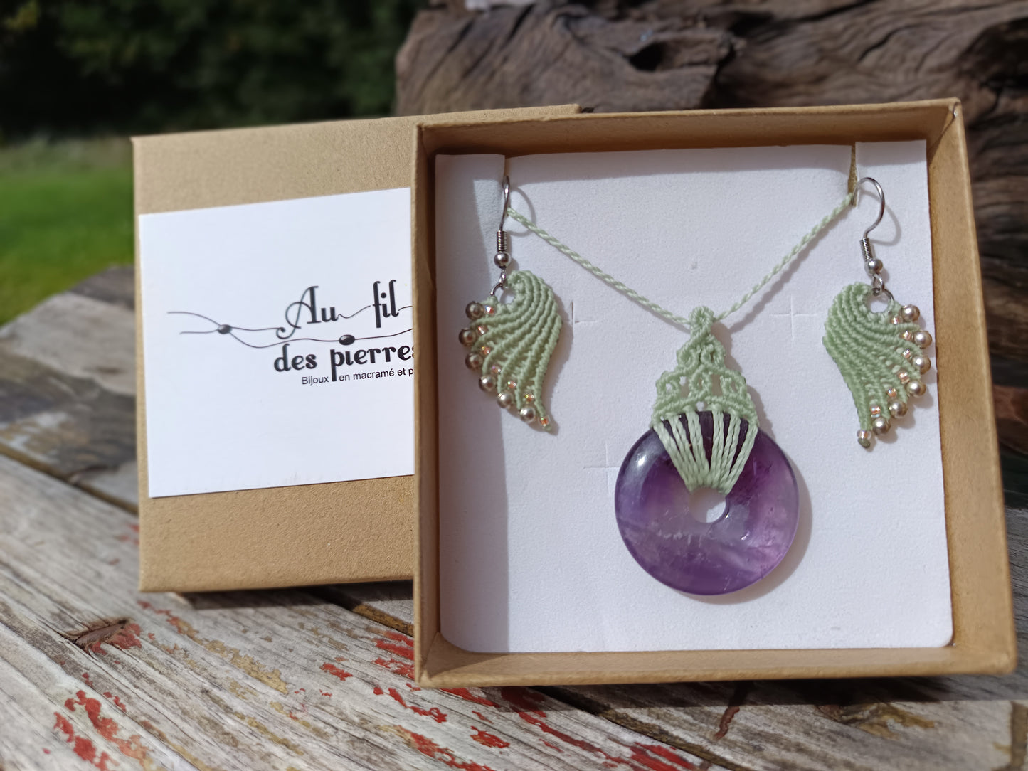 Collier donut améthyste