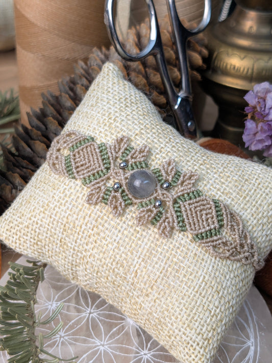 Bracelet printanier - Labradorite - Marron