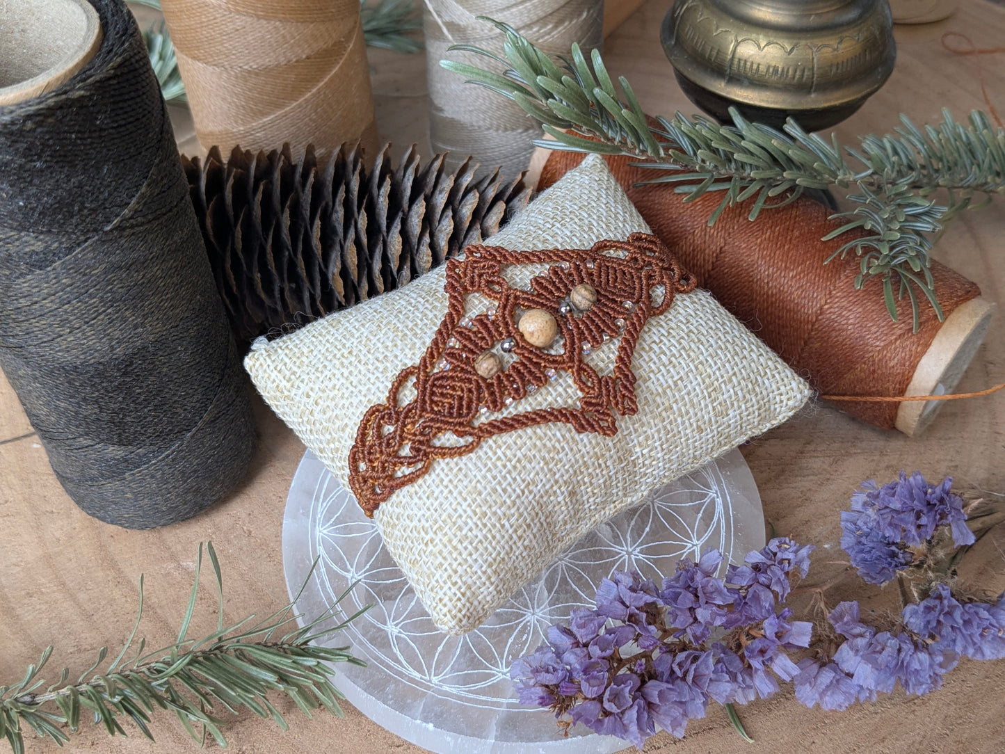 Bracelet "Orion" - Jaspe paysage - Ocre