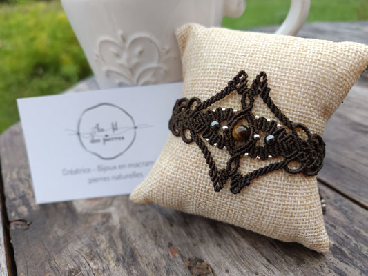 Bracelet "Orion" - Oeil de tigre - Marron