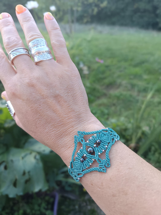 Bracelet "Orion" - Hématites - bleu