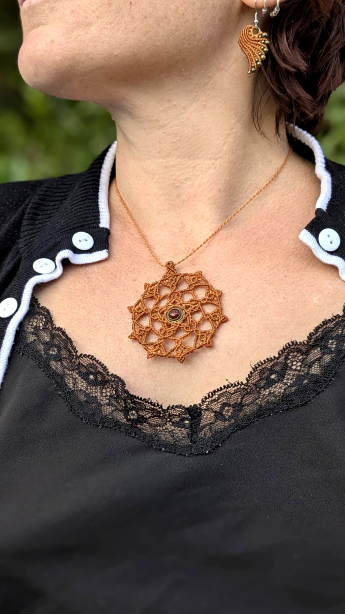 Flocon de neige - Cornaline - Ocre