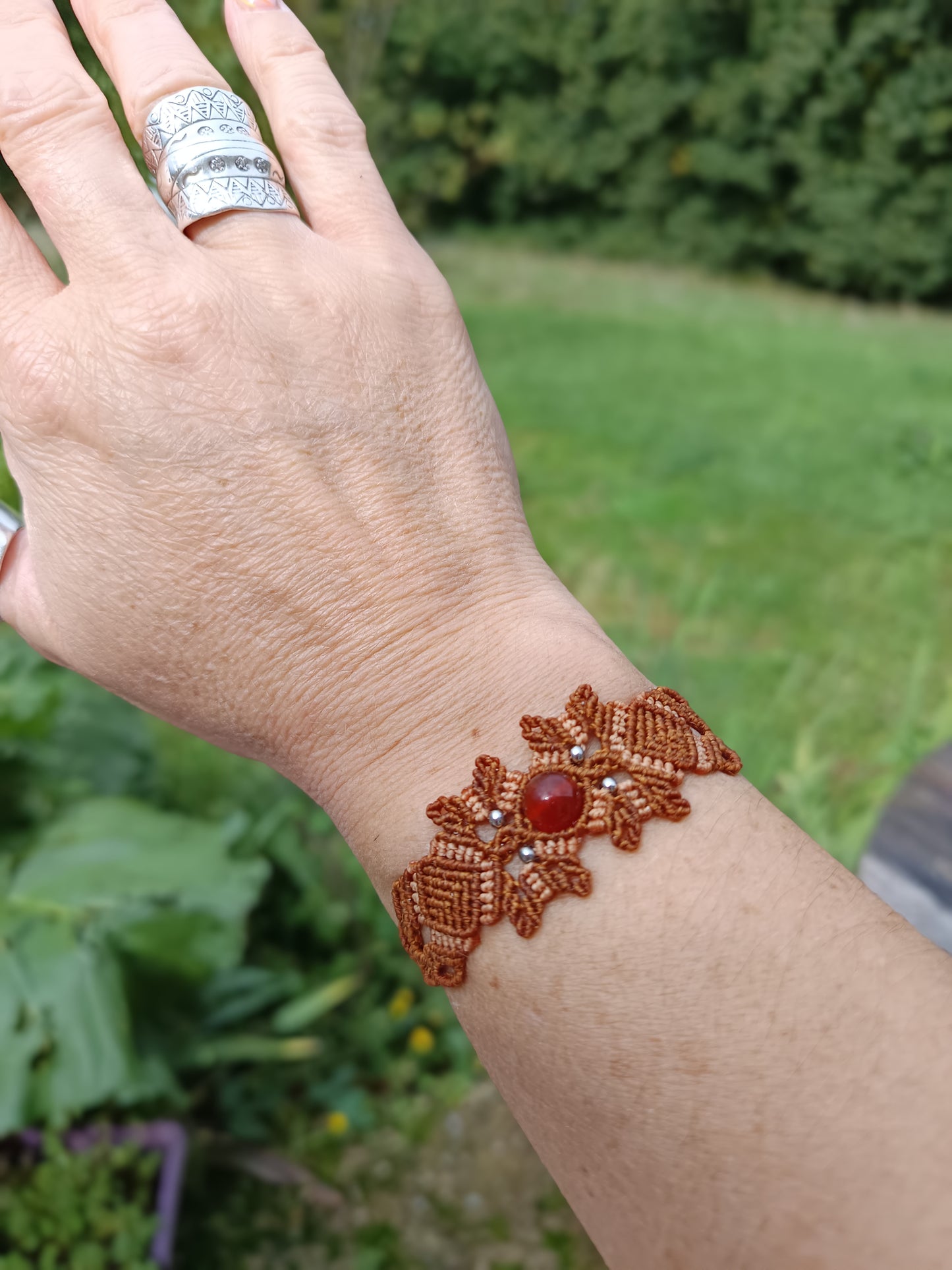 Bracelet printanier - Cornaline - ocre