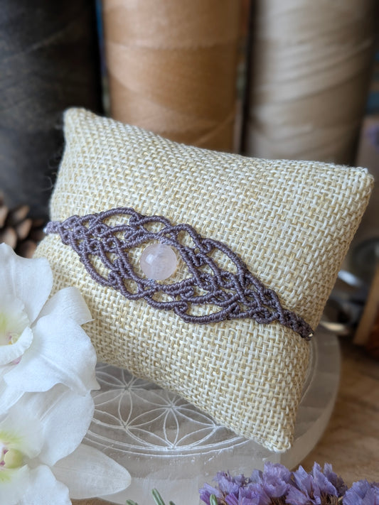 Bracelet " Genysa" - Quartz rose - Violet