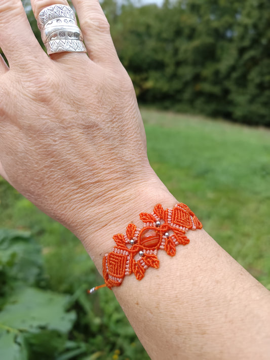 Bracelet printanier - Cornaline - orange