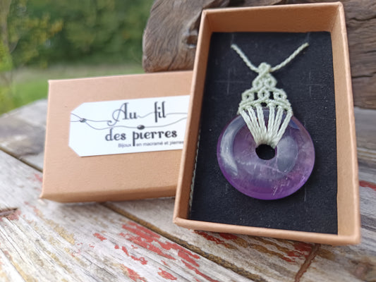 Collier donut améthyste