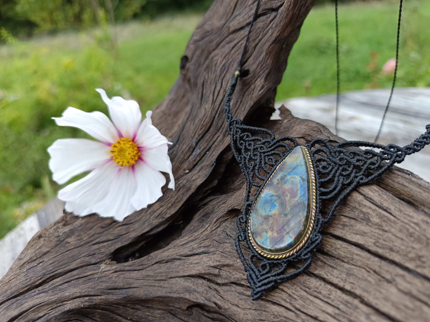 Plastron - Labradorite - Noir