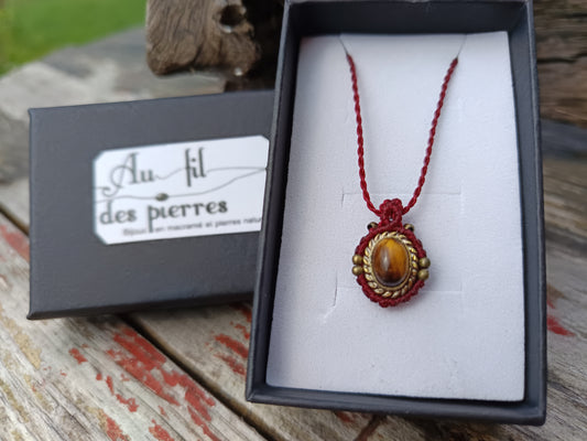 Collier oeil d'Orion - Œil de tige - Rouge