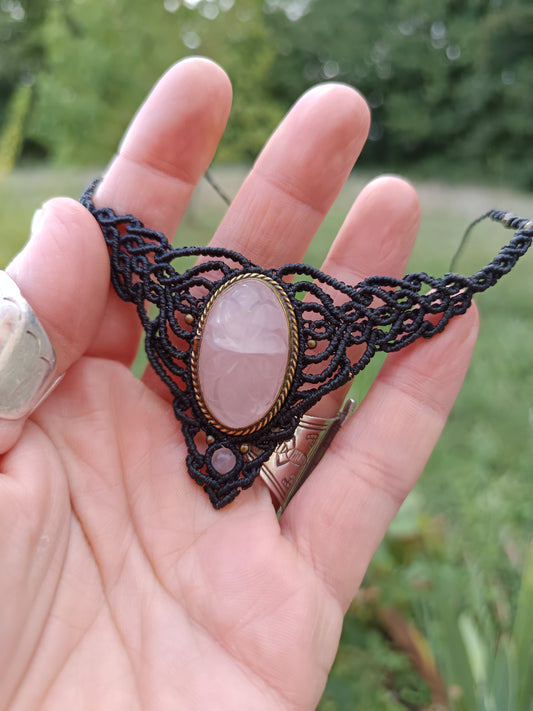 Plastron - Quartz rose