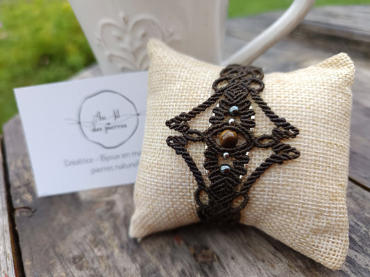 Bracelet "Orion" - Oeil de tigre - Marron