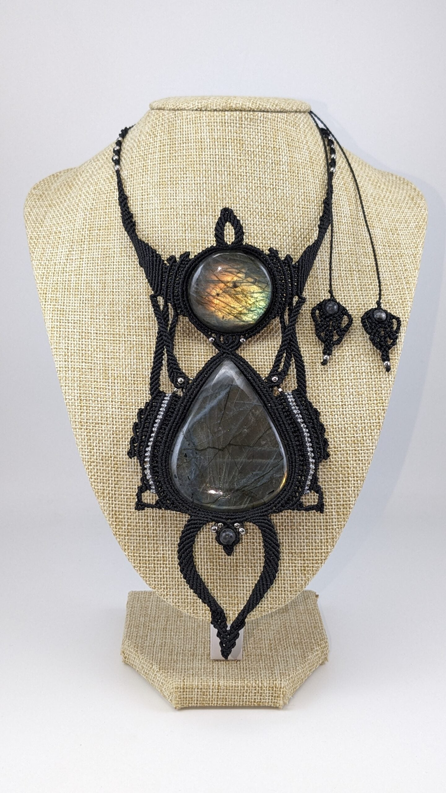 Collier incomparable - Labradorite - Noir