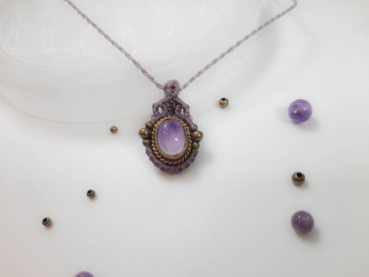 Collier oeil d'Orion - Améthyste - Violet