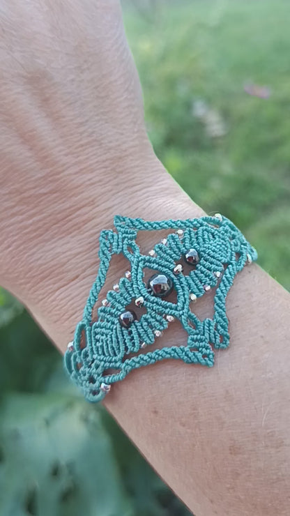 Bracelet "Orion" - Hématites - bleu