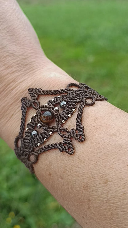Bracelet "Orion" - Oeil de tigre - Marron