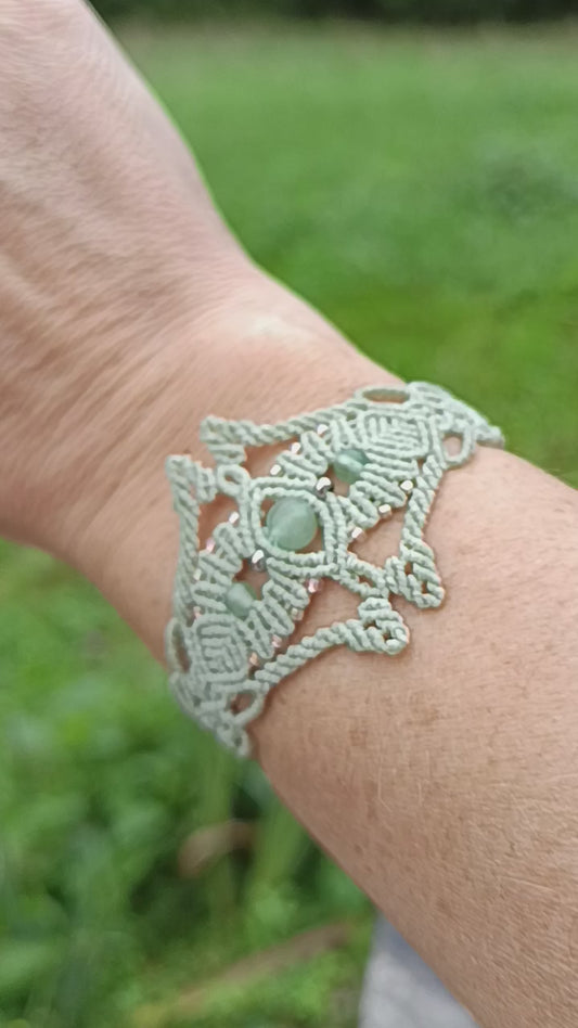 Bracelet "Orion" - aventurine - vert lichen
