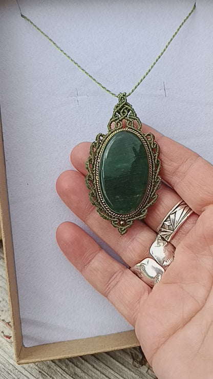 Aventurine ovale - vert