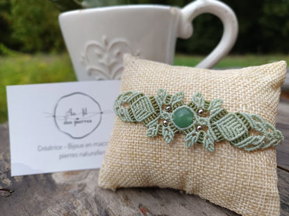 Bracelet printanier - Aventurine - lichen