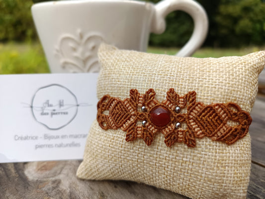 Bracelet printanier - Cornaline - ocre