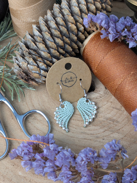 Boucles d'oreilles ailes d'ange - Lichen