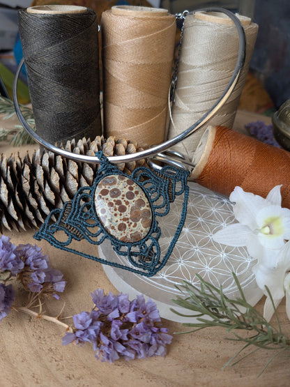 Incomparable necklace - Orbicular jasper - green