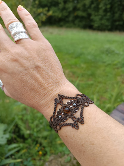 Bracelet "Orion" - Oeil de tigre - Marron