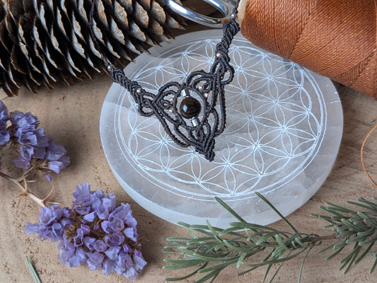 Collier "Monarque" - Oeil de tigre - Marron