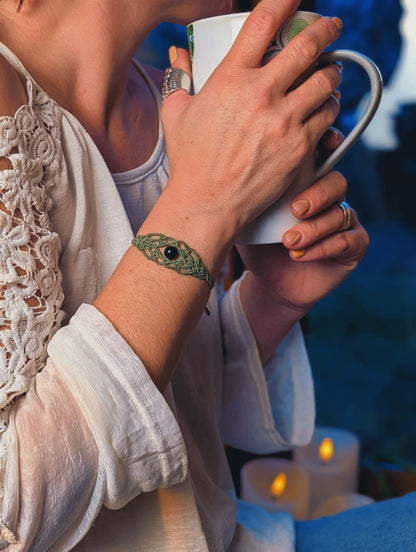 Bracelet " Genysa" - Jaspse Kambaba - Lichen