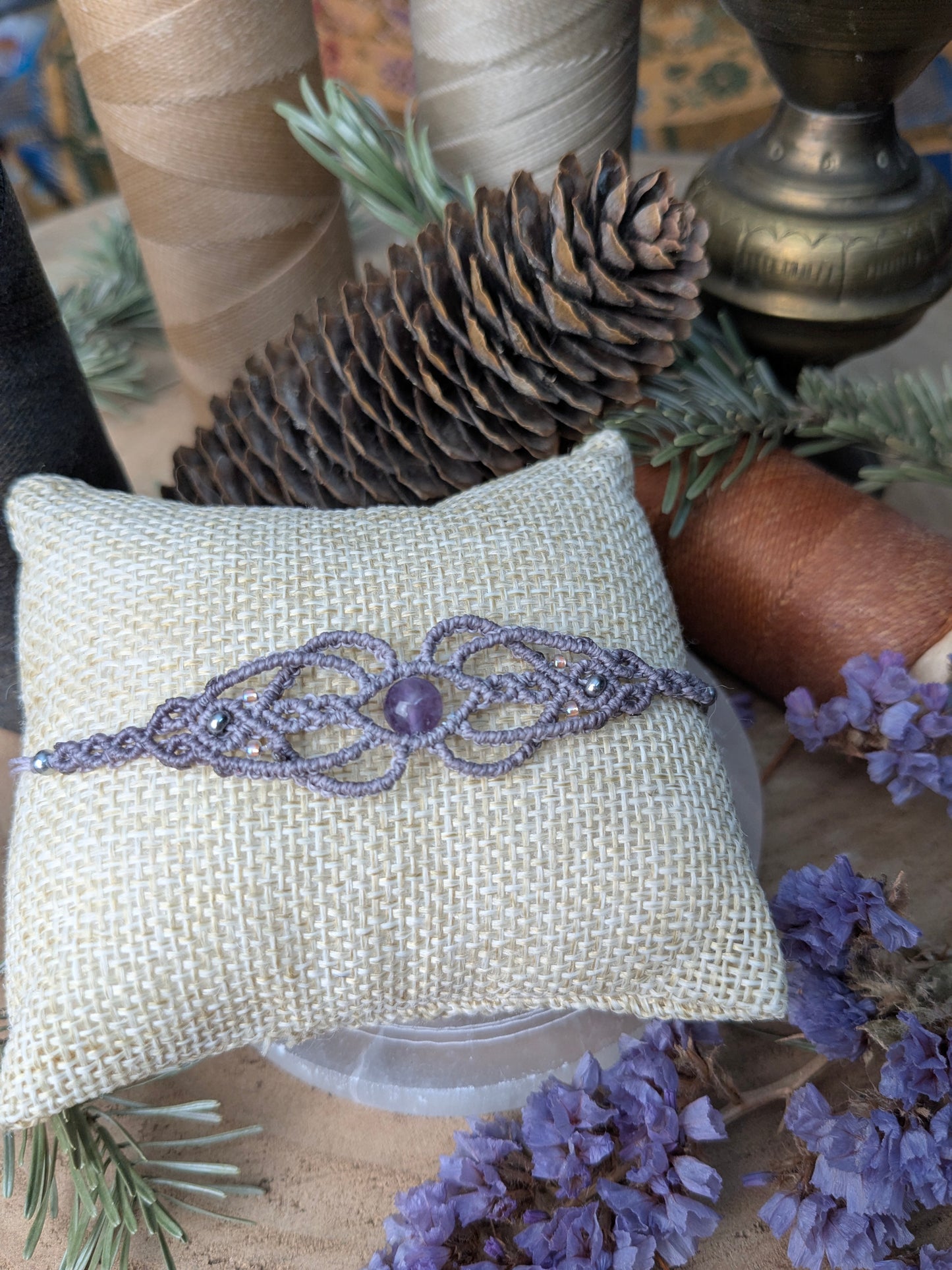 Bracelet " Néphile " - Améthyste - Violet