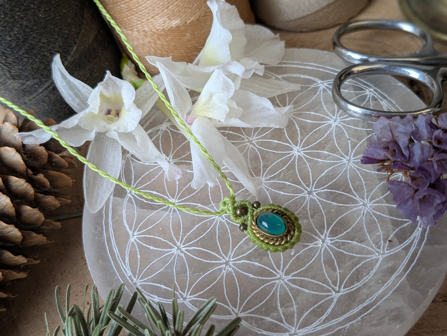 Collier oeil d'Orion - Aventurine - Vert clair