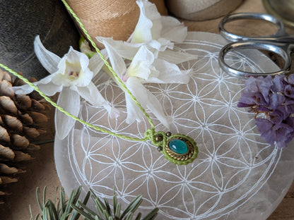 Collier oeil d'Orion - Aventurine - Vert clair