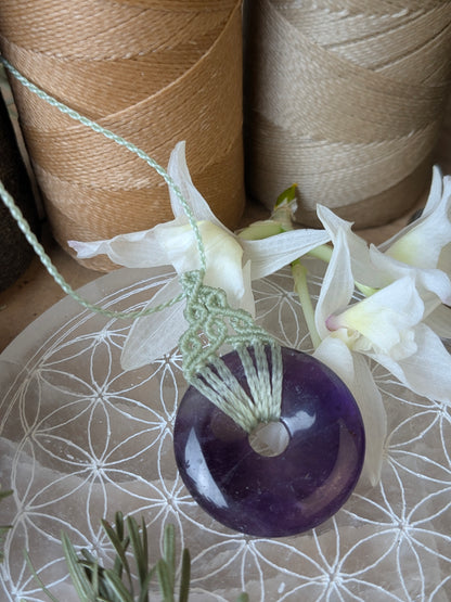 Collier donut améthyste