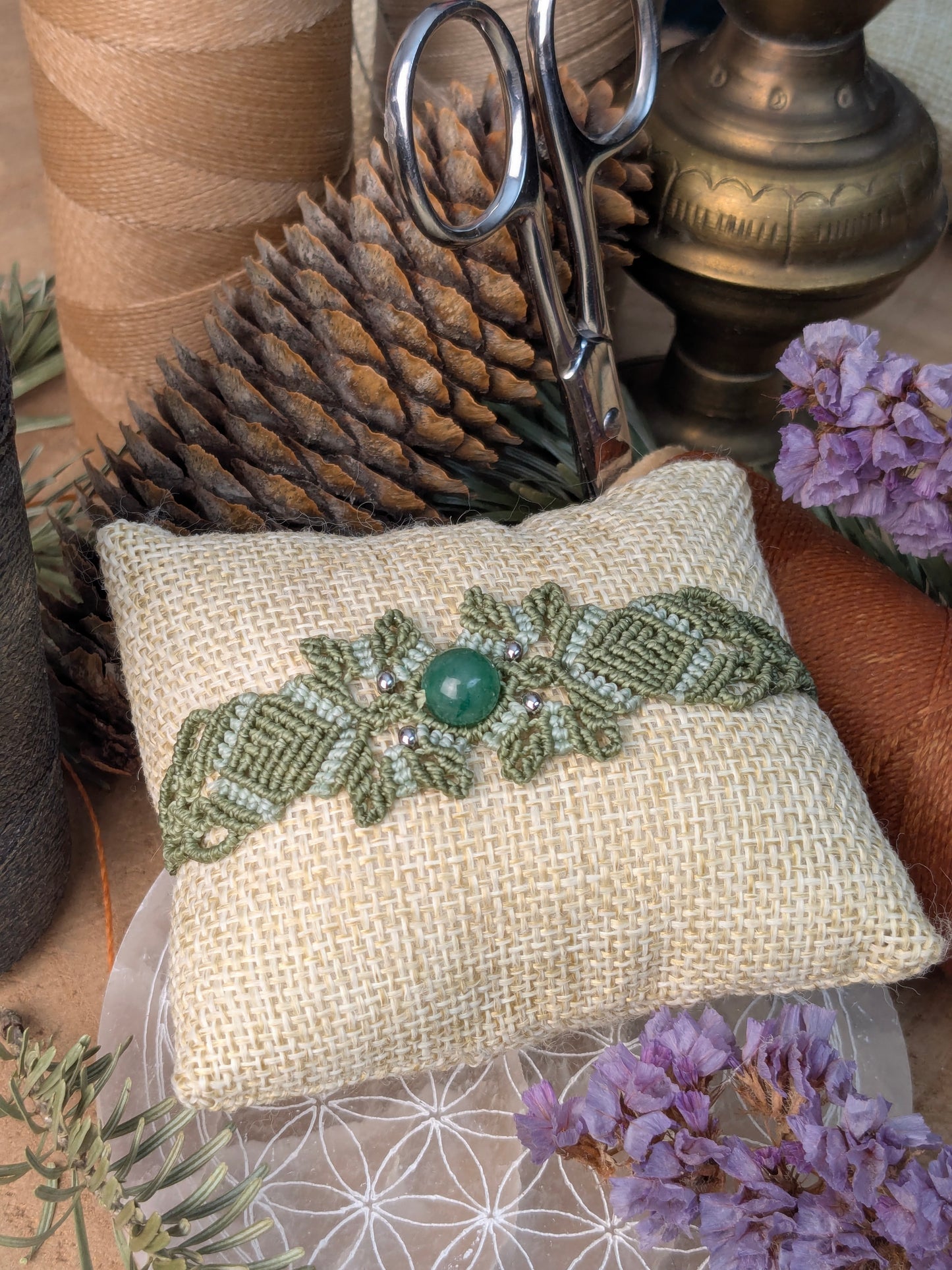 Bracelet printanier - Aventurine - kaki