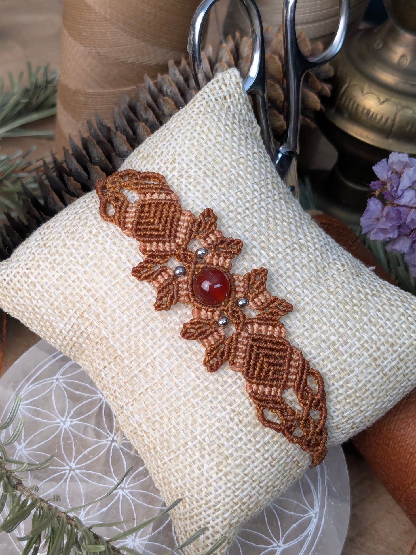 Bracelet printanier - Cornaline - ocre