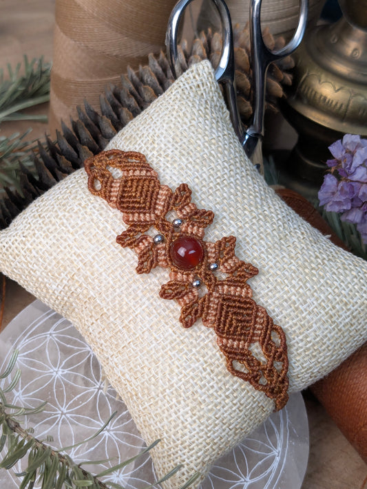 Bracelet printanier - Cornaline - ocre