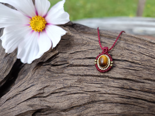Collier oeil d'Orion - Œil de tige - Rouge