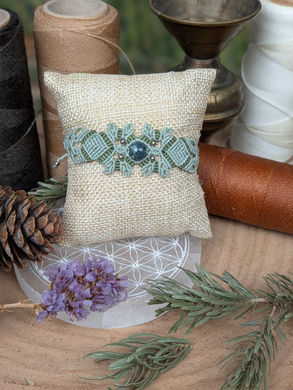 Bracelet printanier - Agate arbre- lichen