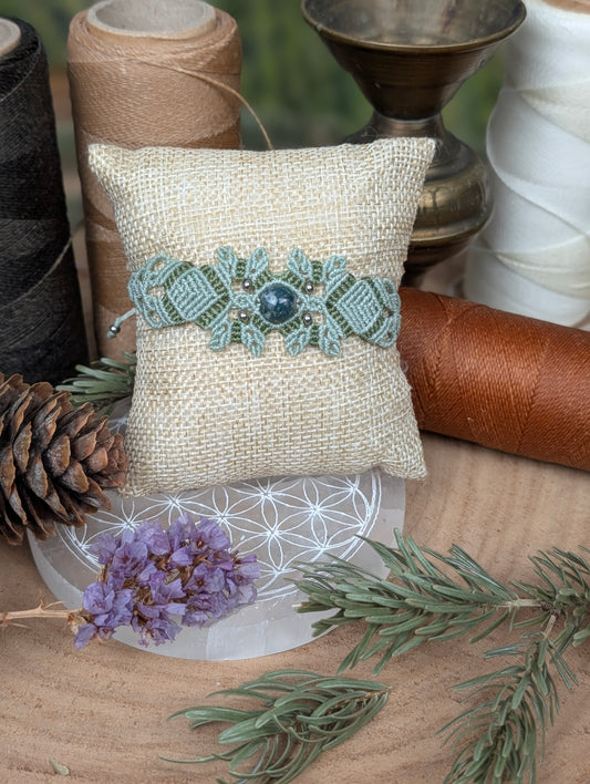 Bracelet printanier - Agate arbre- lichen