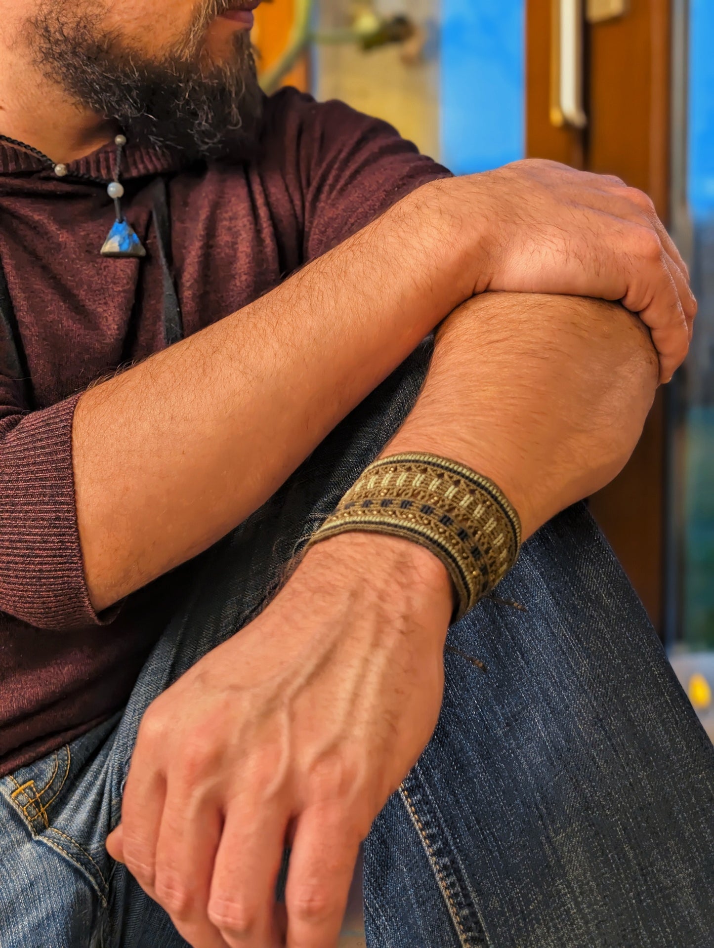 Large manchette kaki