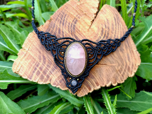 Plastron - Quartz rose