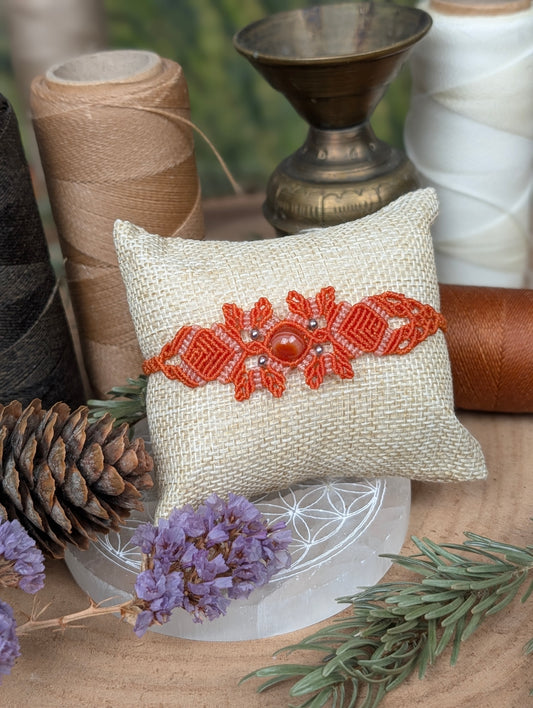 Bracelet printanier - Cornaline - orange