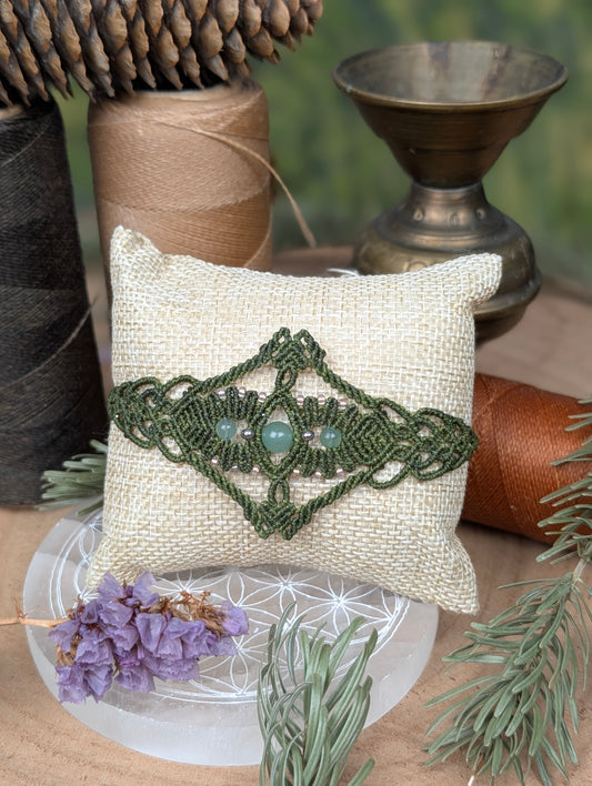 Bracelet "Orion" - Aventurine - Vert kaki