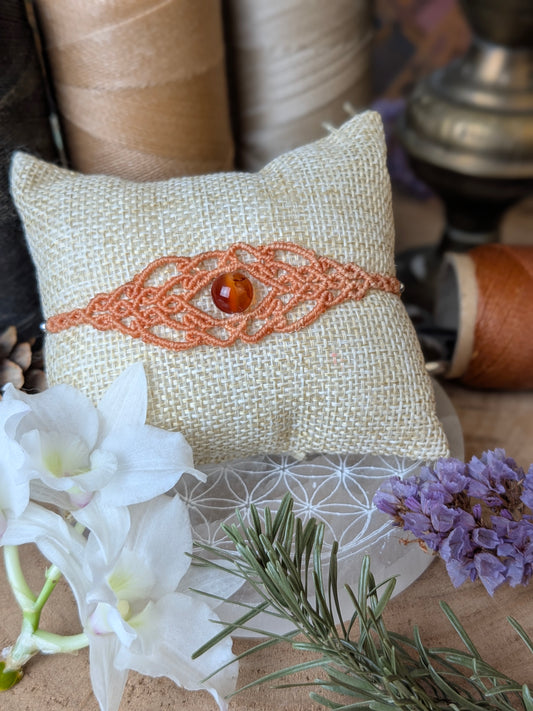 Bracelet " Genysa" - Cornaline - Orange clair