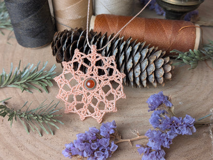 Flocon de neige - Cornaline - Saumon