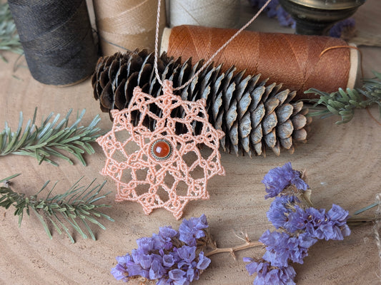 Flocon de neige - Cornaline - Saumon