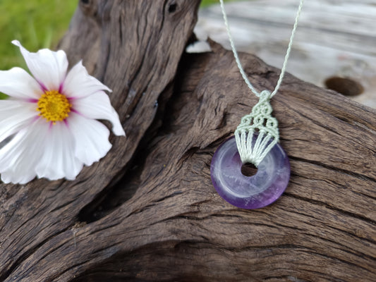 Collier donut améthyste